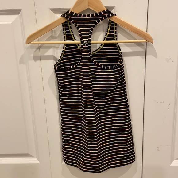 Ivivva Black & Pastel Rainbow Striped Racerback - Picture 6 of 7